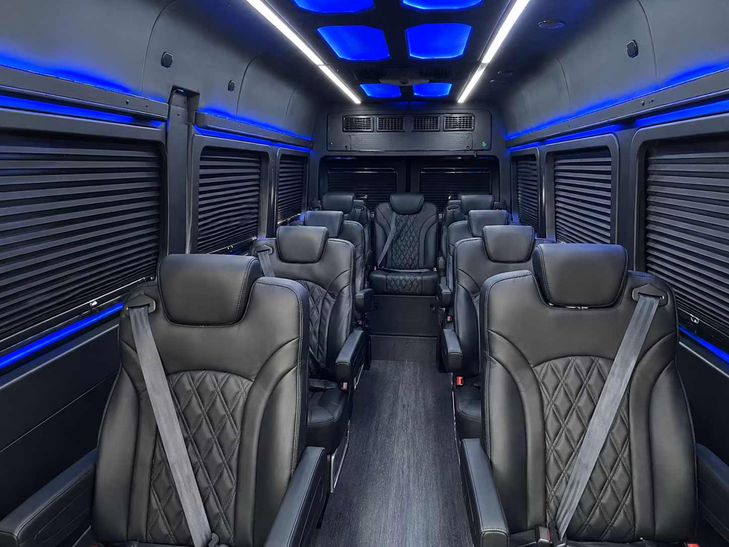 san jose 18 passenger sprinter van inside